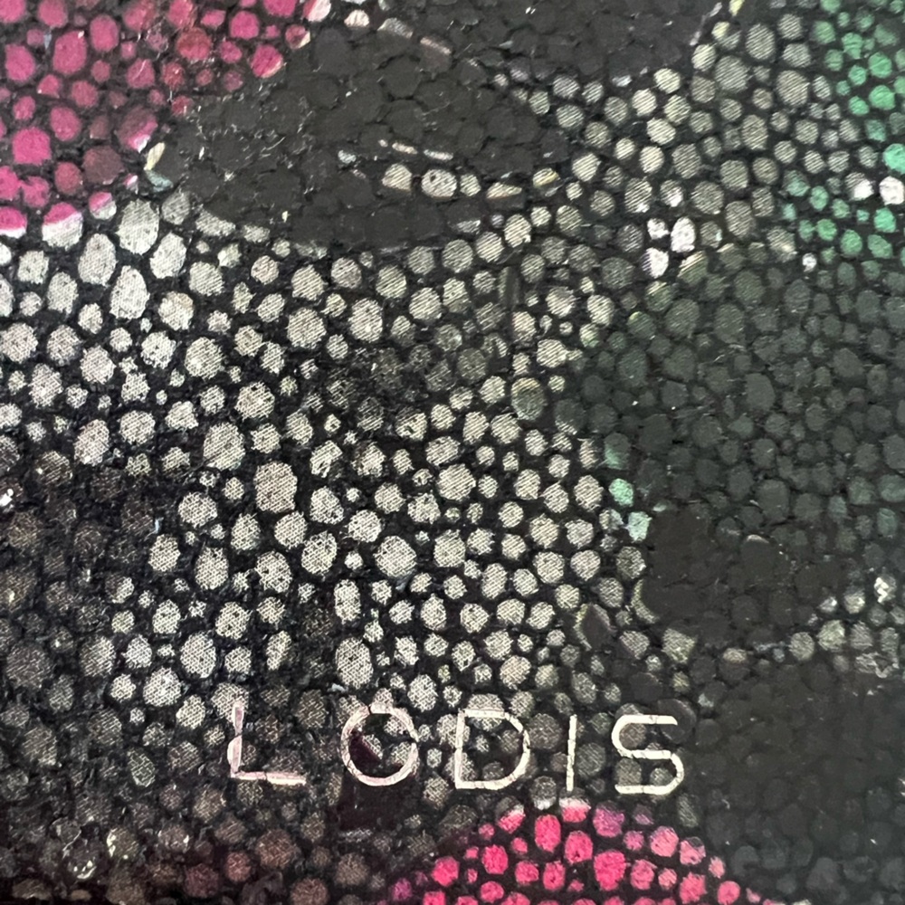 Lodis Multicolor Floral Pebbled Leather Zip Card Pouch - Picture 3 of 4